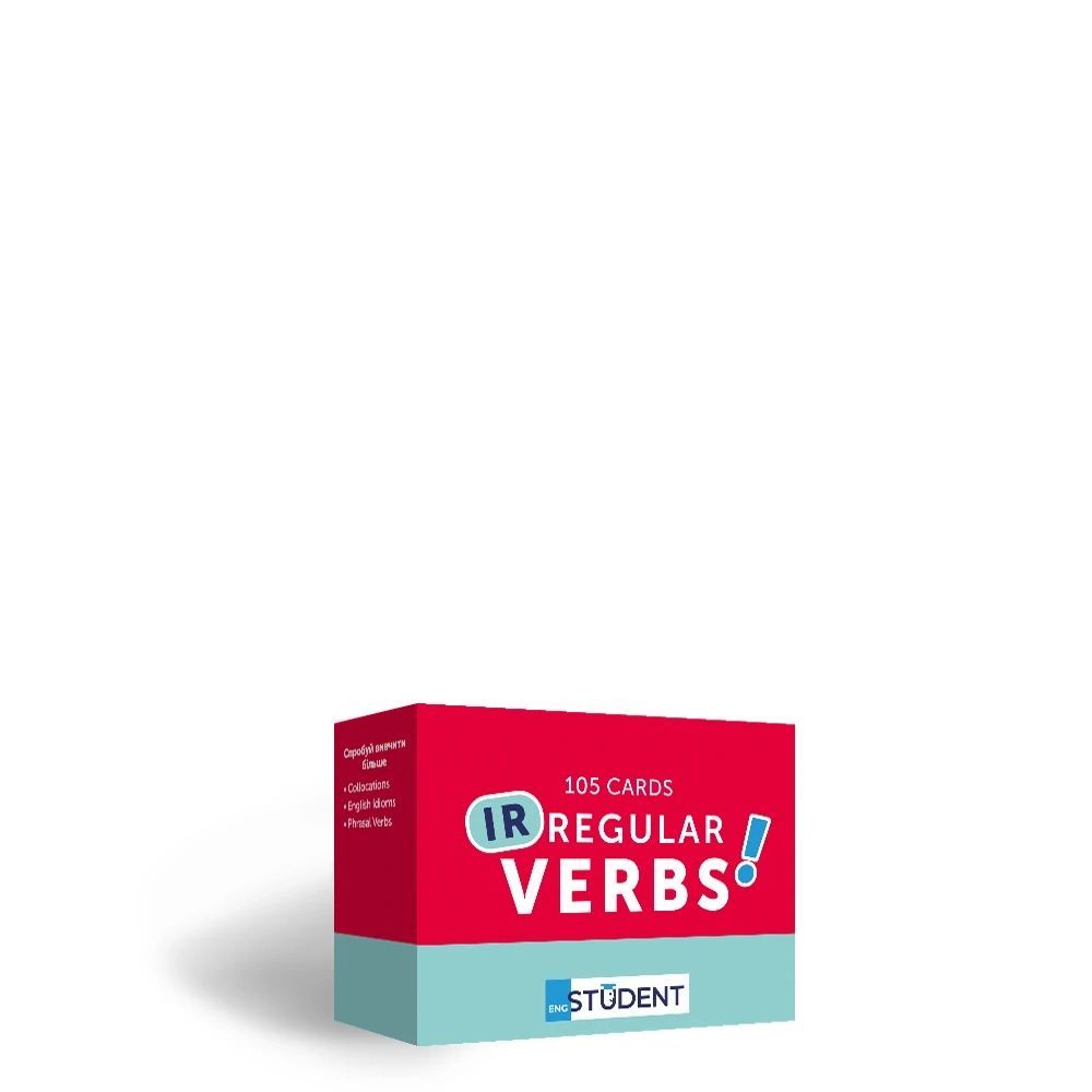 Картки "Картки англійських слів Irregular Verbs. 105...