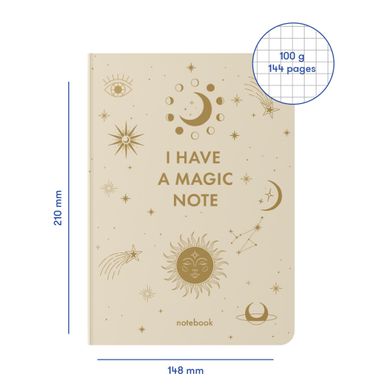 Блокнот у клітинку «I HAVE A MAGIC NOTE» бежевий