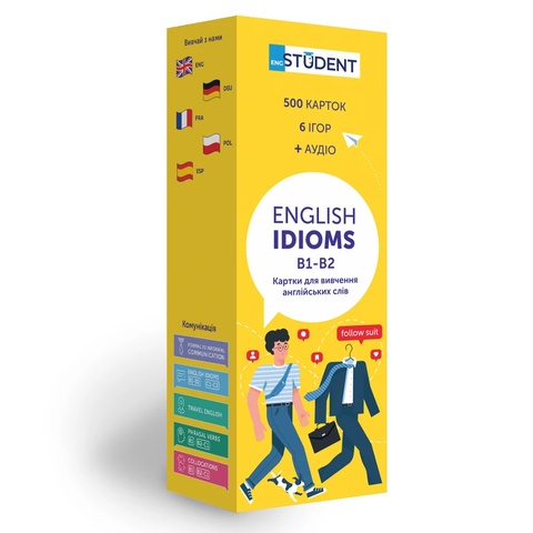 Картки для вивчення англійської мови. English Idioms B1-B2. 500 карток