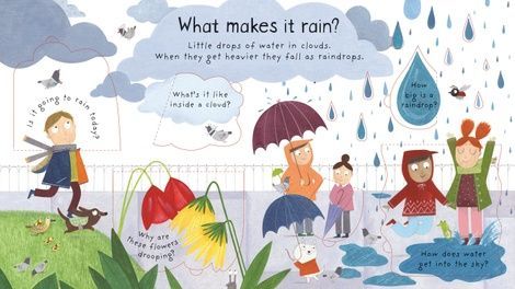 First Questions and Answers: What makes it rain?, Katie Daynes