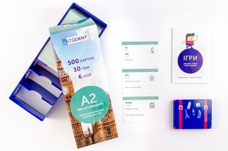 Картки для вивчення англійської мови. Рівень&nbsp;А2, Pre-intermediate. 500 карток