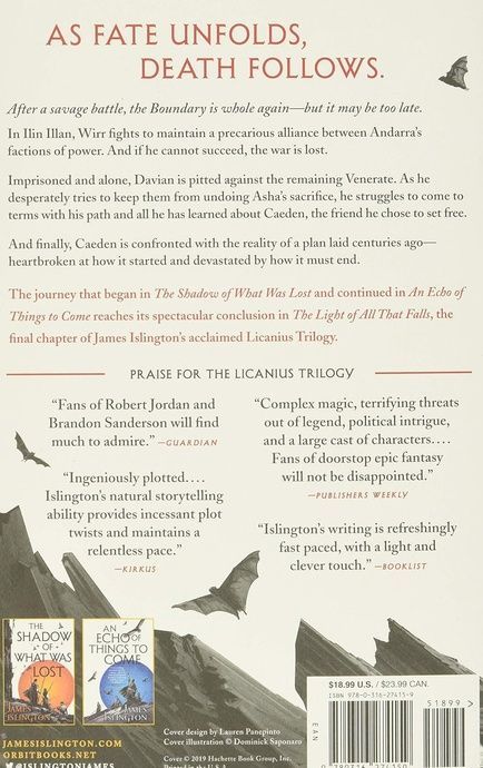 The Light of All That Falls: Book 3 of the Licanius trilogy, James Islington