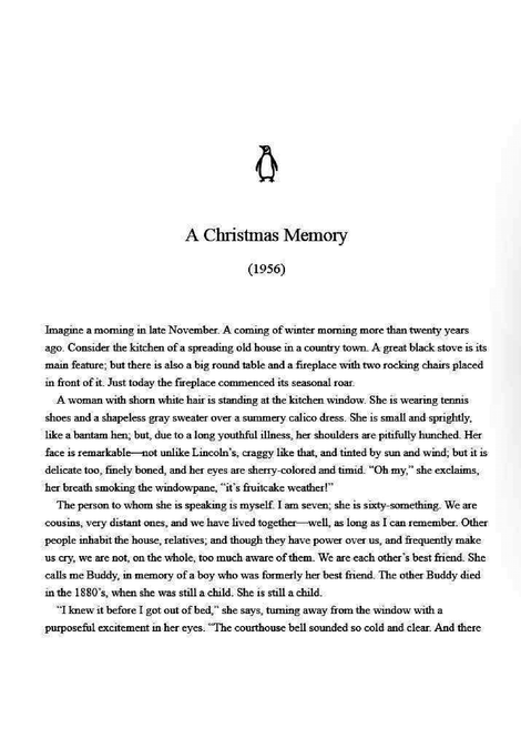 A Christmas Memory, Трумен Капоте