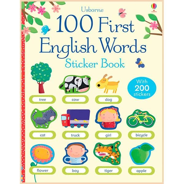 100 First English Words Sticker Book,