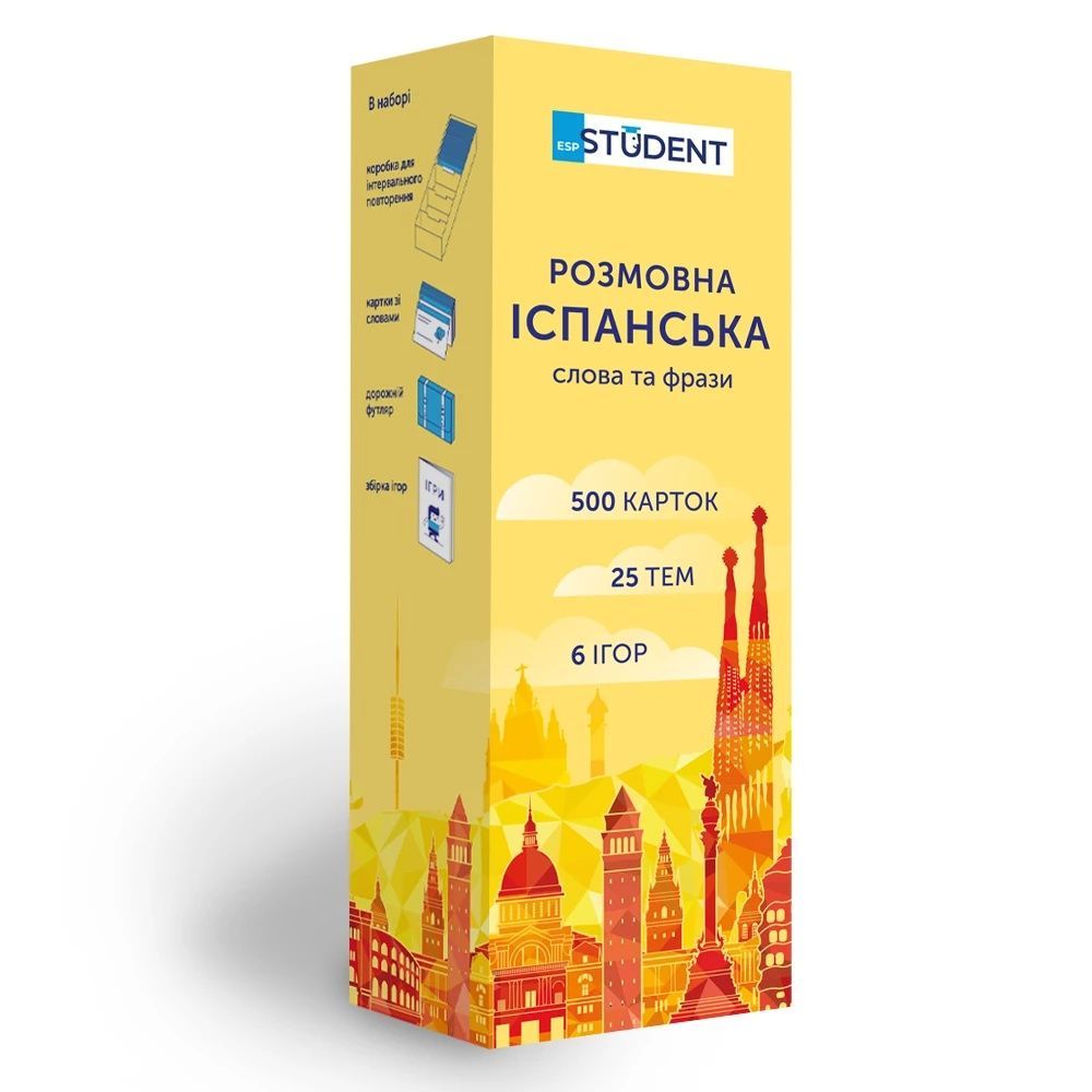 Посібник "Картки для вивчення іспанської мови English...